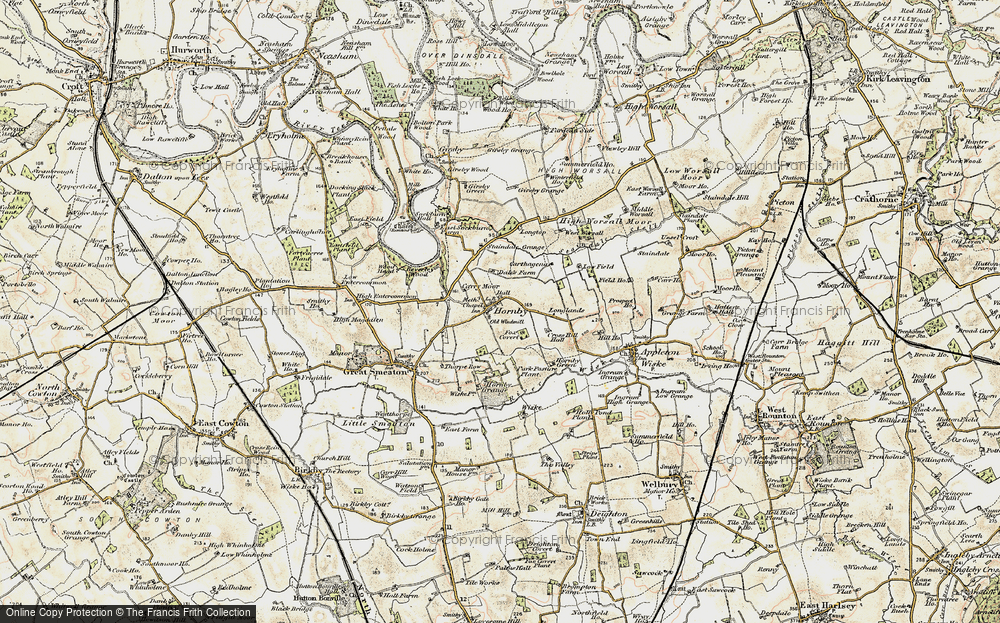 Old Map of Historic Map covering Beverley Wood in 1903-1904