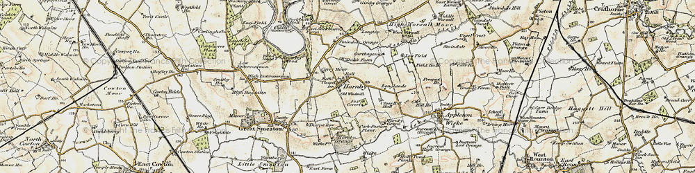 Old map of Hornby in 1903-1904