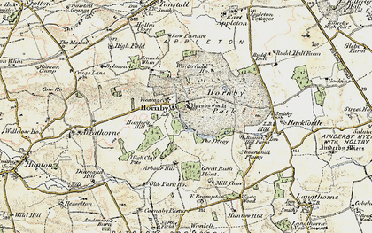 Old map of Abour Hill in 1904