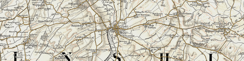 Old map of Horncastle in 1902-1903