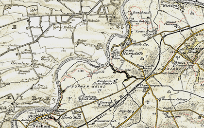 Old map of Horncliffe in 1901-1903