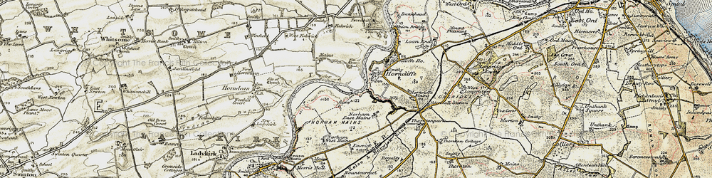 Old map of Horncliffe in 1901-1903