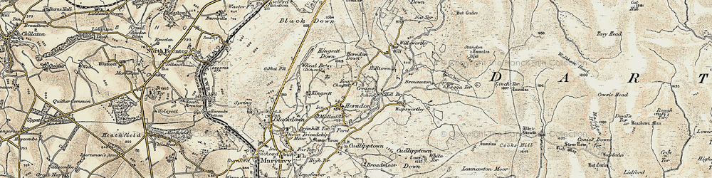 Old map of Zoar in 1899-1900
