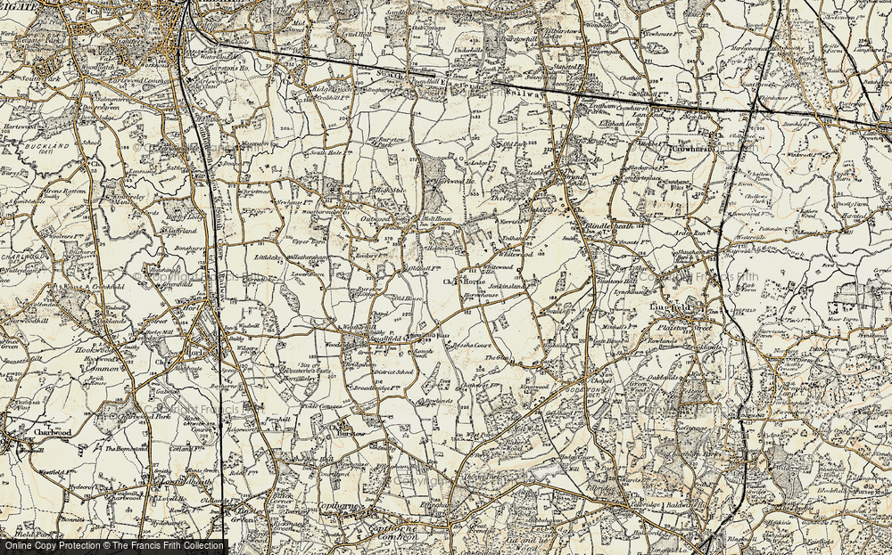 Old Map of Horne, 1898-1902 in 1898-1902