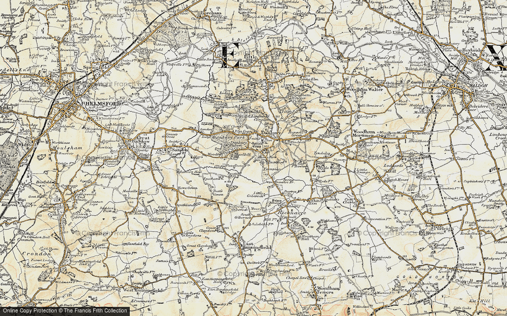 Old Map of Horne Row, 1898 in 1898