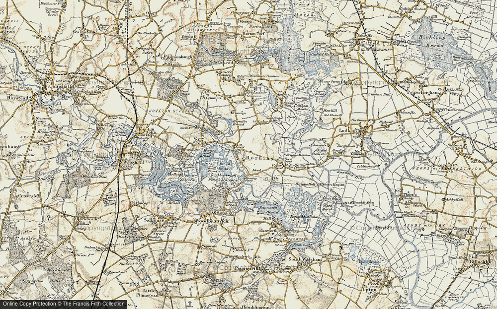 Old Map of Horning, 1901-1902 in 1901-1902