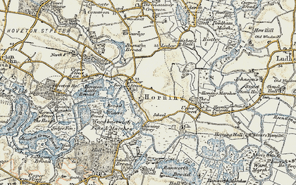 Old map of Bewilderwood in 1901-1902