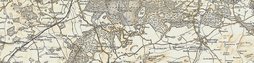 Old map of Horningsham in 1897-1899