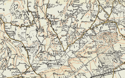 Old map of Burlings in 1897-1902