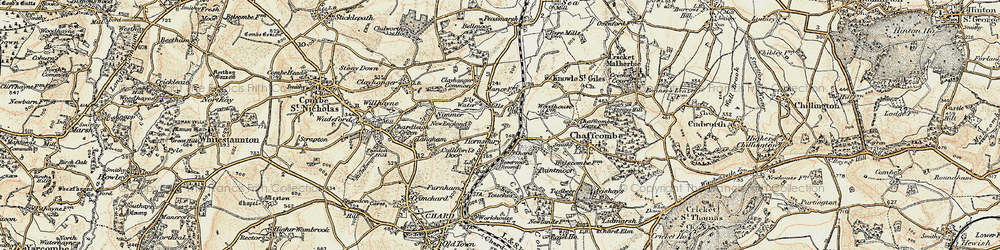 Old map of Hornsbury in 1898-1899