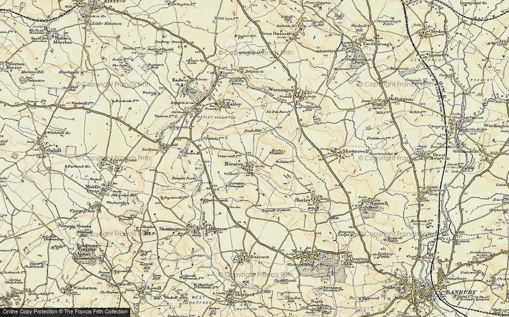 Old Map of Hornton, 1898-1901 in 1898-1901