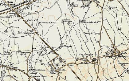 Old map of Horpit in 1897-1899