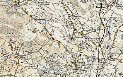 Old map of Horrocks Fold in 1903