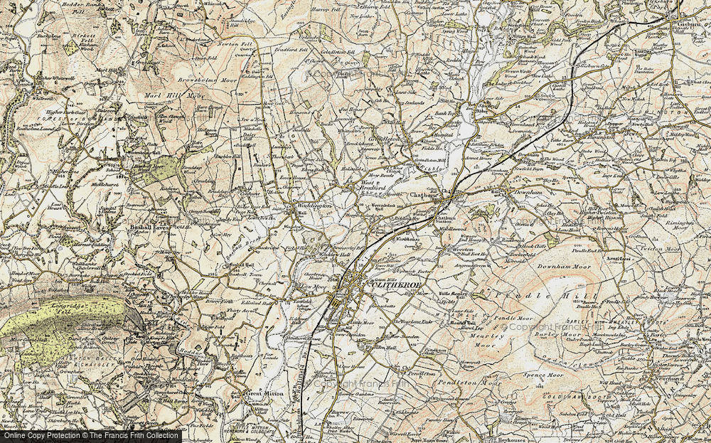 Old Map of Horrocksford, 1903-1904 in 1903-1904