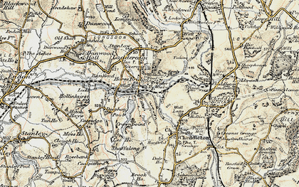Old map of Horse Bridge in 1902