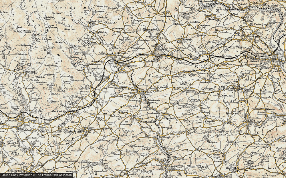Old Map of Horsebrook, 1899 in 1899