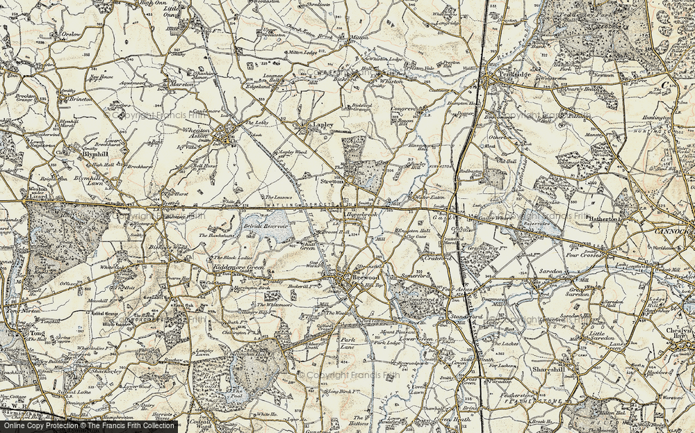 Old Map of Horsebrook, 1902 in 1902