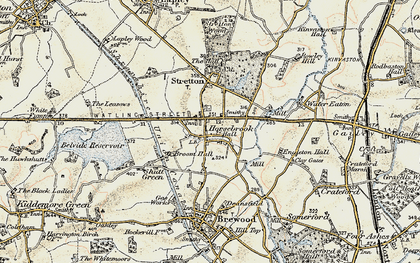 Old map of Horsebrook in 1902