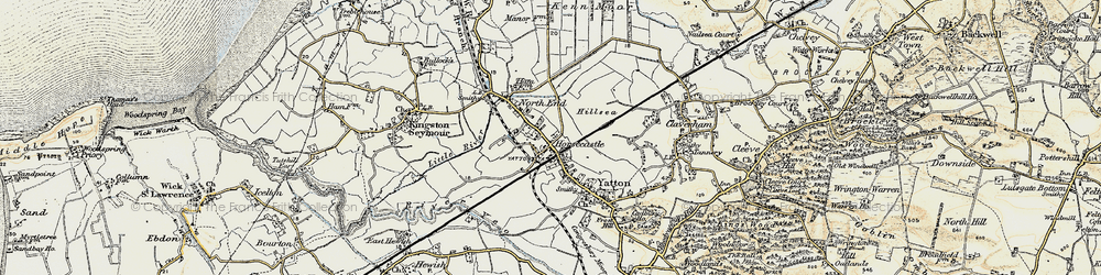 Old map of Horsecastle in 1899