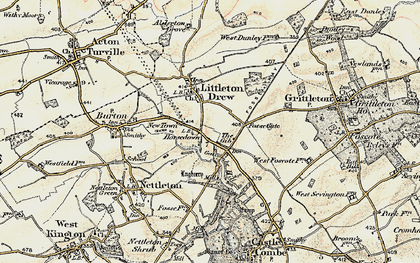Old map of Horsedown in 1898-1899