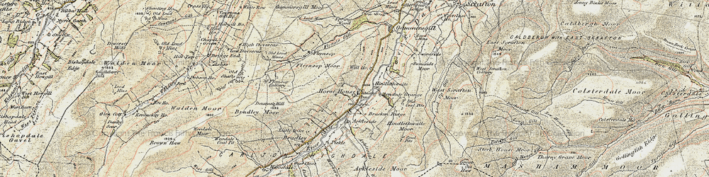 Old map of Horsehouse in 1903-1904