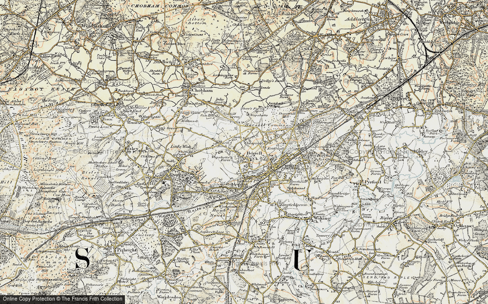 Old Map of Horsell, 1897-1909 in 1897-1909