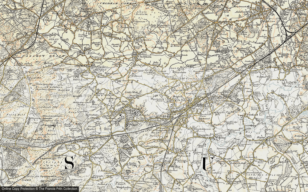 Old Map of Horsell Birch, 1897-1909 in 1897-1909