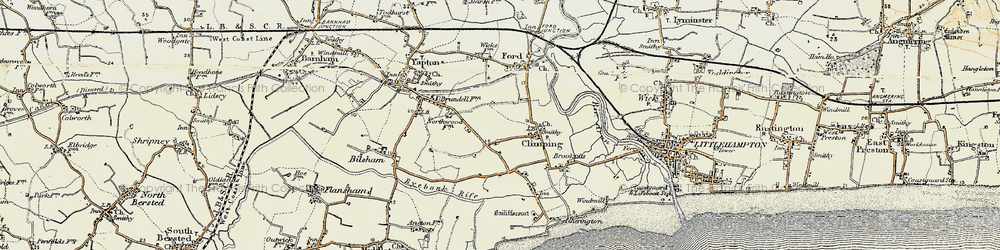 Old map of Horsemere Green in 1897-1899