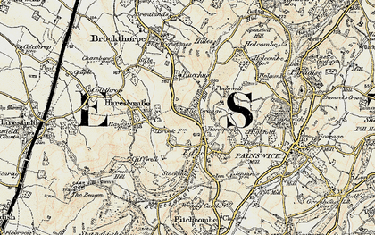 Old map of Horsepools in 1898-1900