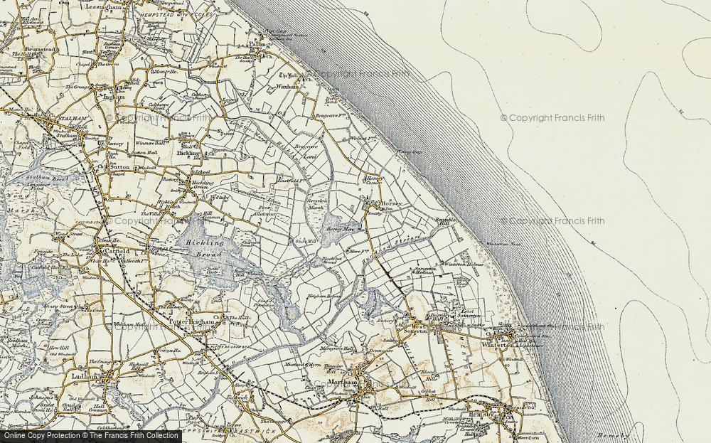 Old Map of Horsey, 1901-1902 in 1901-1902
