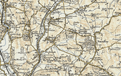 Old map of Horsley in 1902-1903