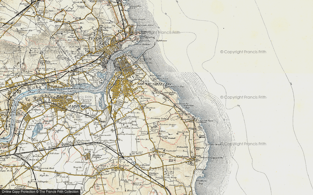 Old Map of Horsley Hill, 1901-1904 in 1901-1904