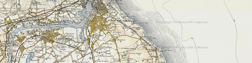 Old map of Horsley Hill in 1901-1904