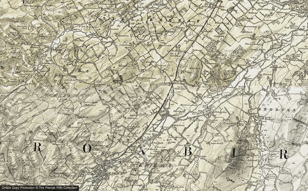 Old Map of Horsleyhill, 1901-1904 in 1901-1904