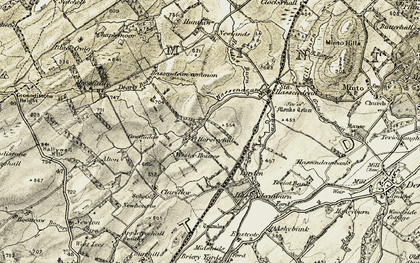 Old map of Horsleyhill in 1901-1904