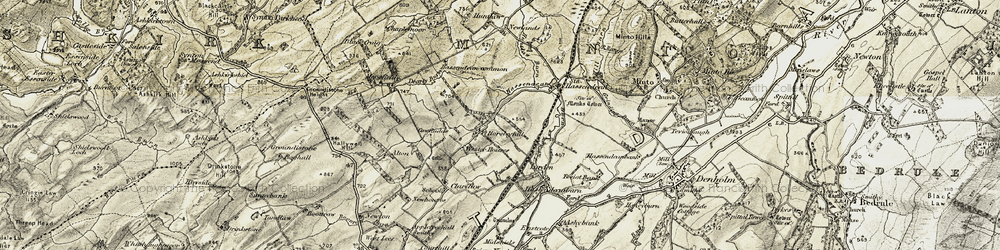 Old map of Horsleyhill in 1901-1904
