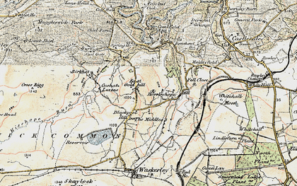 Old map of Horsleyhope in 1901-1904