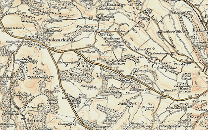 Old map of Horsleys Green in 1897-1898