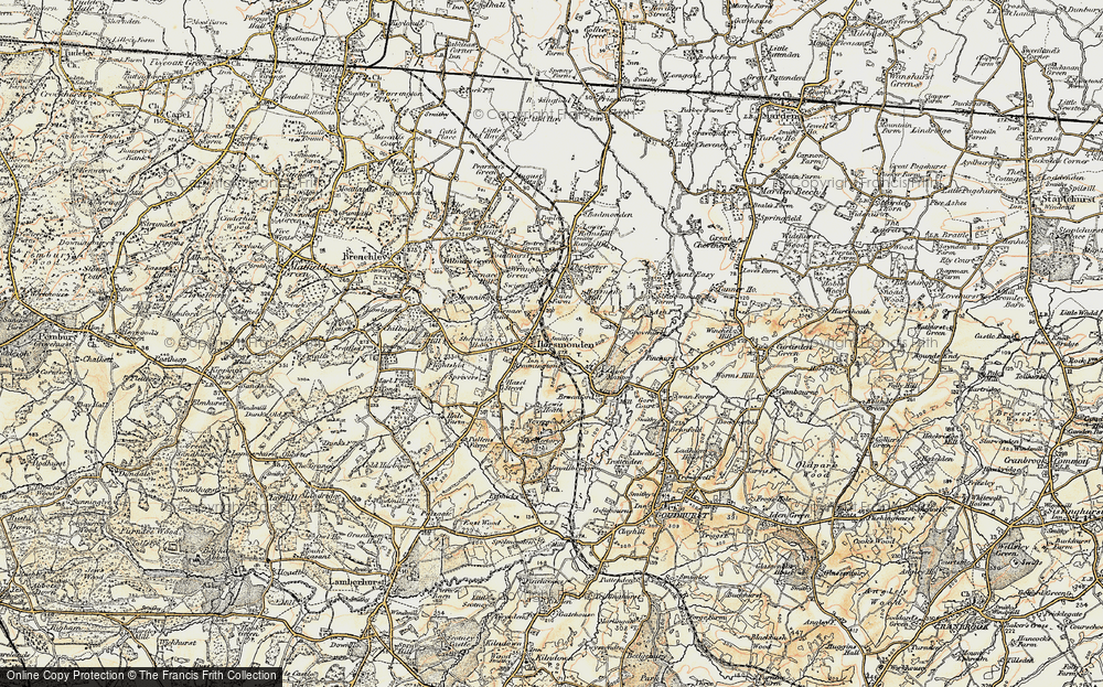 Old Map of Horsmonden, 1897-1898 in 1897-1898