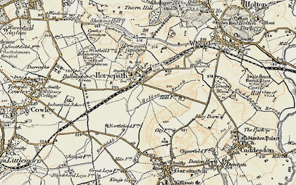Old map of Horspath in 1897-1899