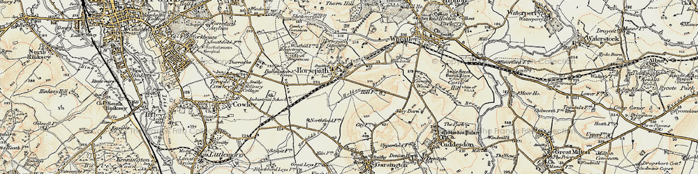 Old map of Horspath in 1897-1899