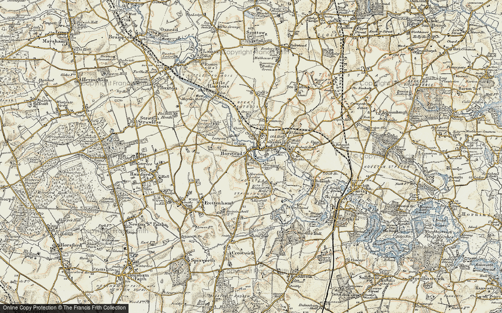 Old Map of Horstead, 1901-1902 in 1901-1902