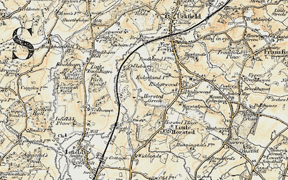 Old map of Horsted Green in 1898