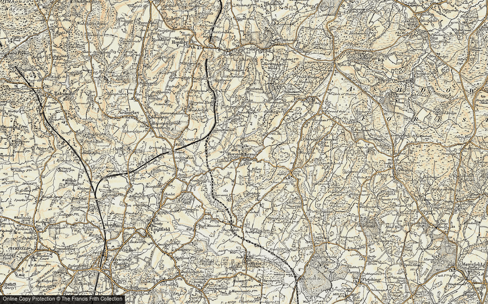 Old Map of Horsted Keynes, 1898 in 1898
