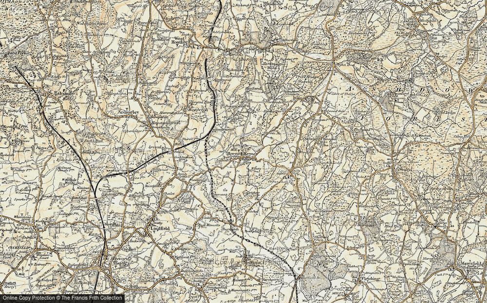 Historic Ordnance Survey Map Of Horsted Keynes 1898 