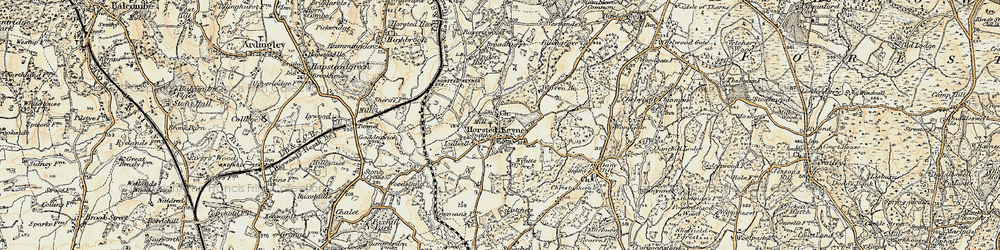 Old map of Wyatts in 1898