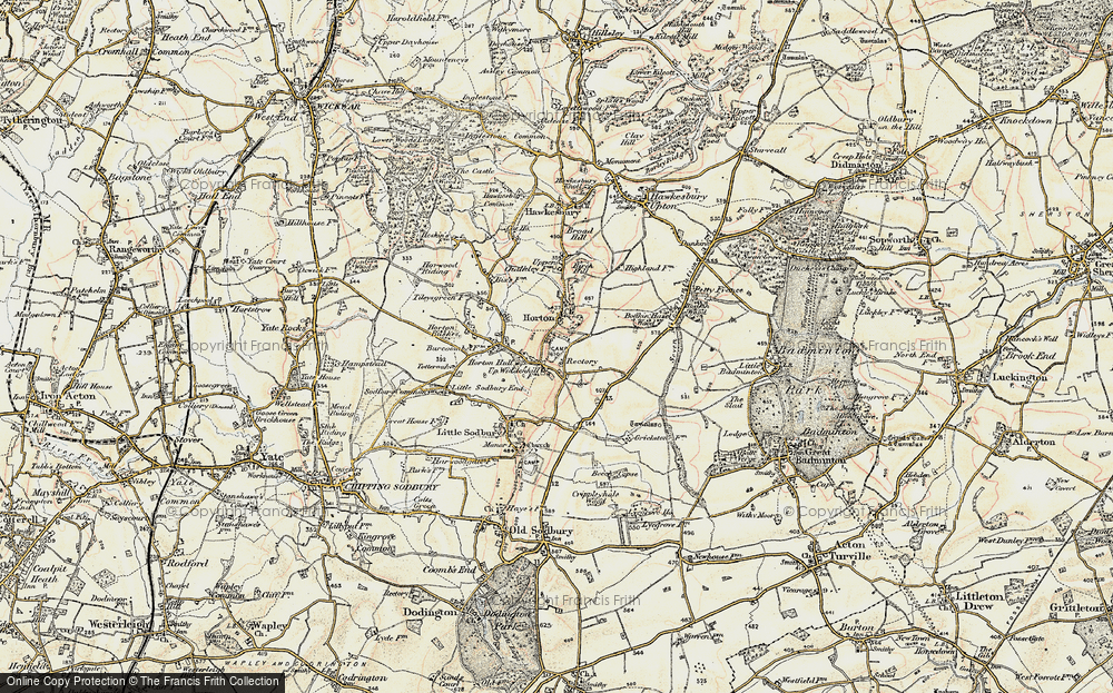 Old Map of Historic Map covering Birch Hill in 1898-1899