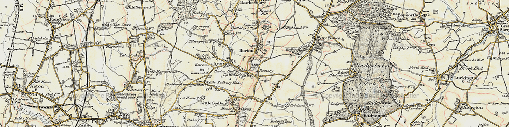 Old map of Birch Hill in 1898-1899