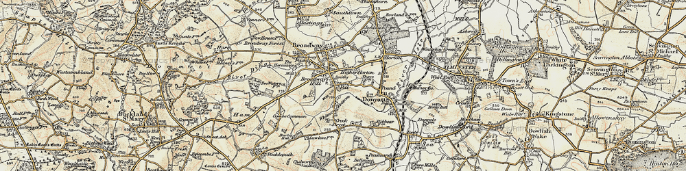 Old map of Horton in 1898-1900