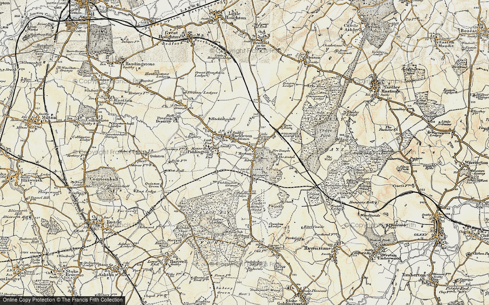 Old Map of Historic Map covering Arches, The in 1898-1901